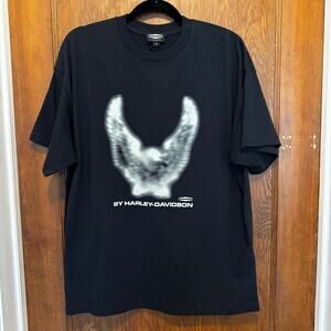 NWT Bar‎ and Shield Harley Davidson Blur Ghost Eagle Black Mens Small USA